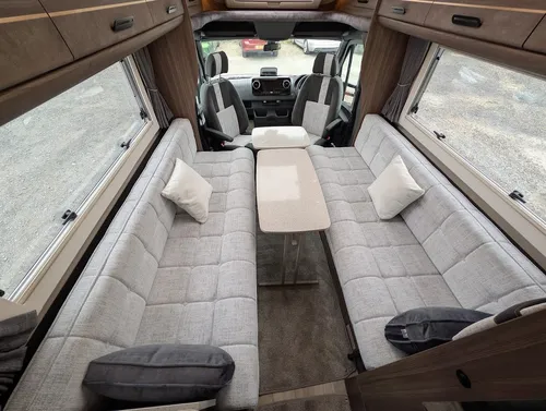 2026 Auto-Sleepers Bourton | Front Lounge with 2 Long Bench Seats & Tables